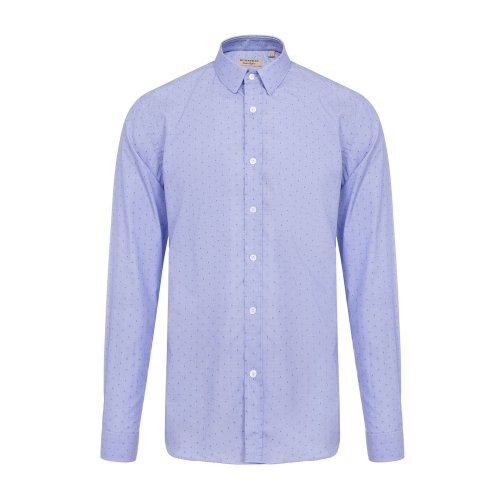 burberry/博柏利 男士 100%棉 浅蓝色 男士长袖衬衫 bu183348a4by