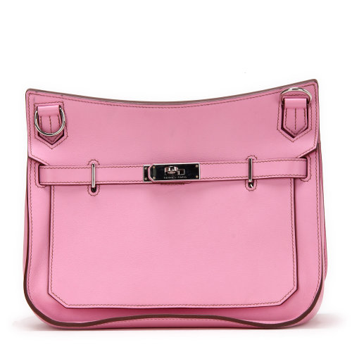 hermes(爱马仕) 5p樱花粉吉普赛皮质斜挎包