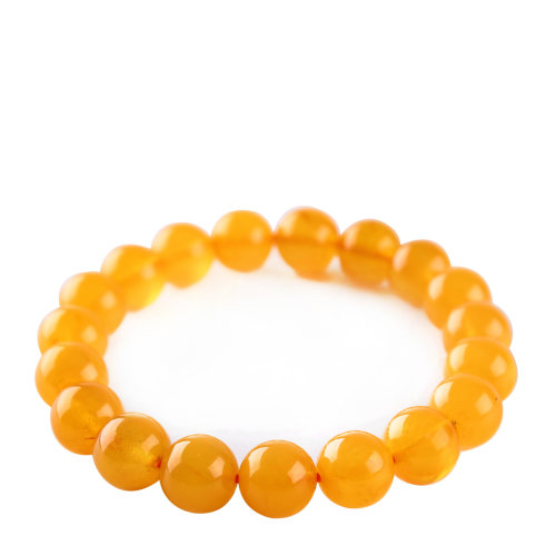 pureaura/纯粹 精选天然波兰琥珀老蜜蜡圆珠手链10mm 克重约10.