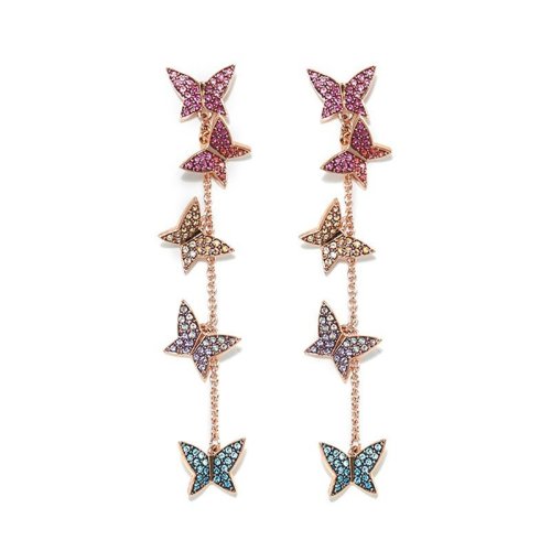 swarovski 施华洛世奇 新款 lilia穿孔蝴蝶 女 耳钉 耳饰 5378693