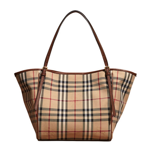 burberry/博柏利 女士棕色织物/配皮小号格纹单肩包 4012453