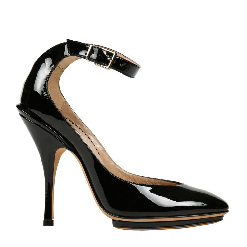 emporio armani/安普里奥阿玛尼 漆皮系带尖头超高跟女士高跟鞋 x3