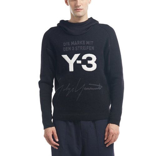 【官方授权】y-3山本耀司男士带logo帽衫外套卫衣28-dp0496