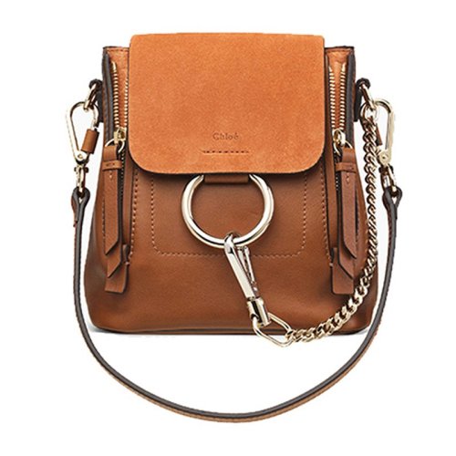 chloe/克洛伊 faye系列女士小牛皮时尚双肩包