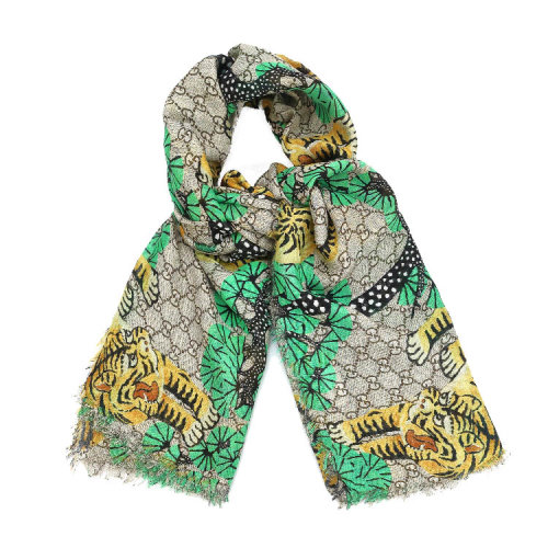 gucci/古驰 2017年早春系列孟加拉虎莫代尔真丝围巾