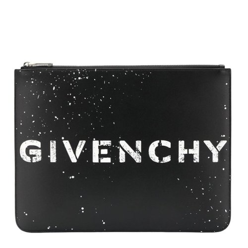 givenchy/纪梵希 19年春夏 logo 信封包 男包 手包 男性 黑/白 手拿包