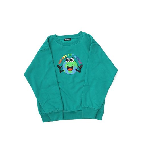 balenciaga/巴黎世家 19年春夏 印花 男童 趣味 绿色 儿童t恤 556157