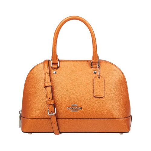 coach/蔻驰 女士 sierra系列皮质珠光纯色贝壳包手提单肩斜挎包