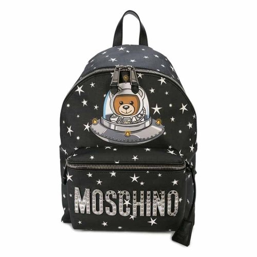 moschino/莫斯奇诺 太空熊黑色大号双肩包 a7640