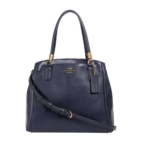 coach/蔻驰 女士藏蓝色牛皮斜挎单肩包手提包 f34663 immid