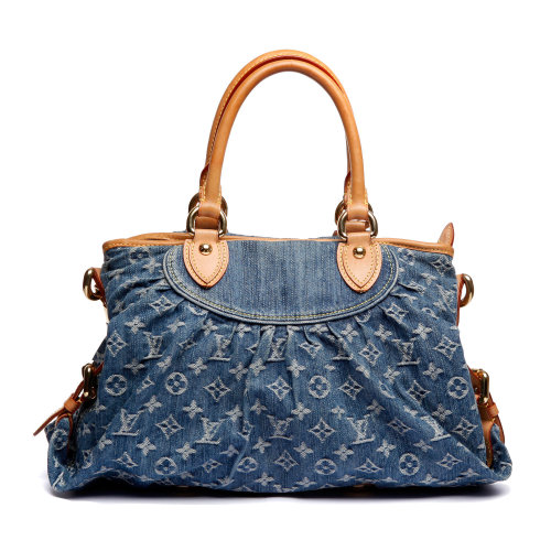 louis vuitton(路易威登)蓝色牛仔帆布两用包