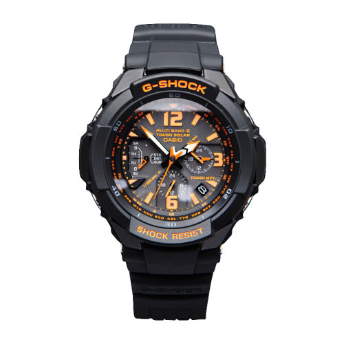 casio/卡西欧手表g-shock系列时尚橘色刻度电子男表gw-3000b-1a