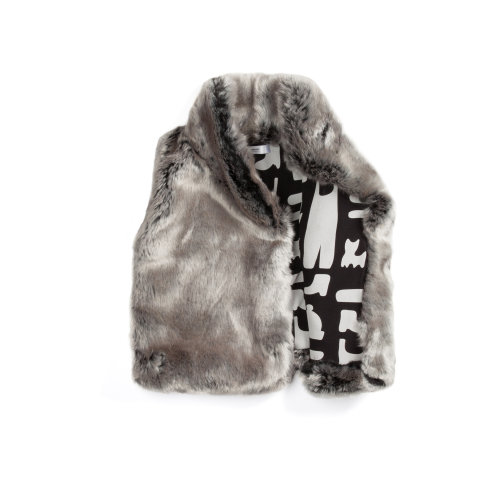 omamimini仿皮草马甲om113a-silver