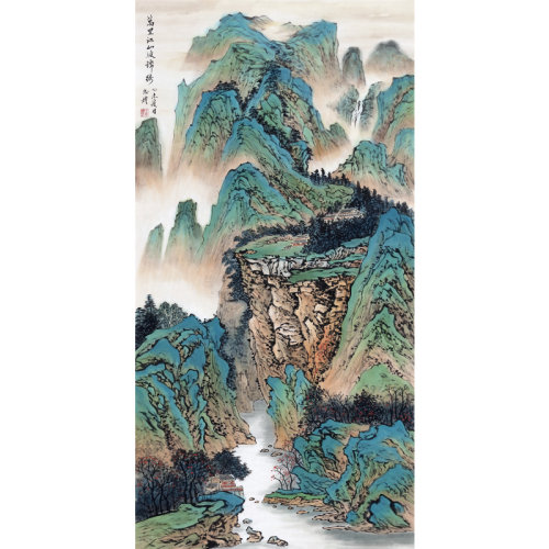 王忠礼 《万里江山披锦绣》传统水墨 写意山水