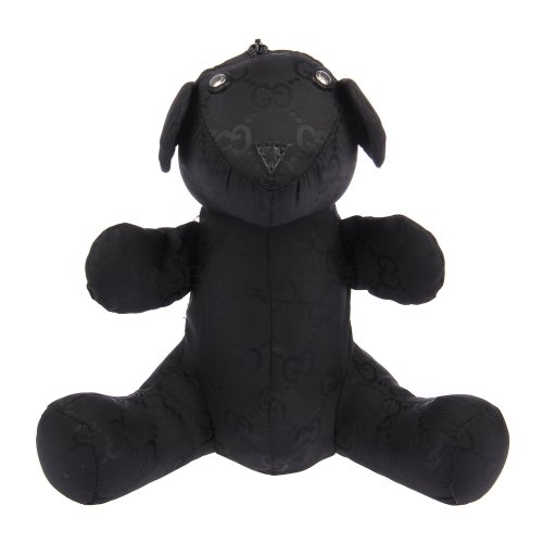 gucci(古驰) 黑色尼龙小熊便携收纳购物袋