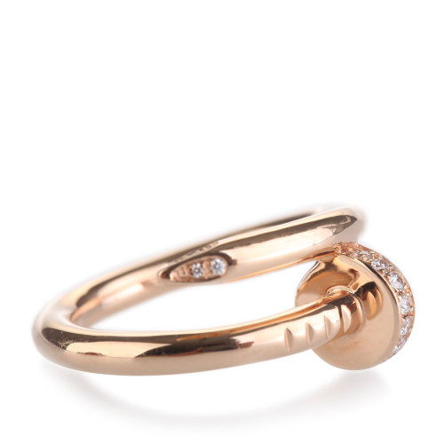 cartier(卡地亚) #18k玫瑰金镶钻螺丝钉戒指50