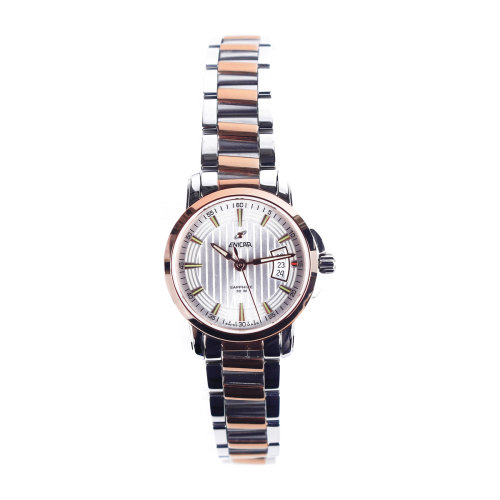 enicar/英纳格 石英系列手表 女士 女表 白盘钢带 双色表带 956/30