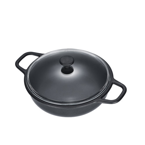 serafinozani/尚尼 意大利原装进口味美系列铝双耳平底锅 铝合金不粘