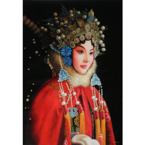 陈丽双《梨园丽人》布面油画