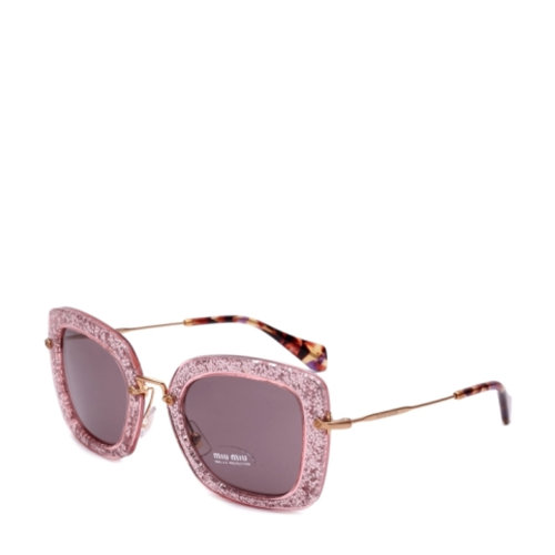 miumiu/缪缪太阳镜 smu07o闪片方框墨镜 女式潮流款 明星同款太阳眼镜