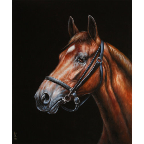 陈丽双《骏马》布面油画
