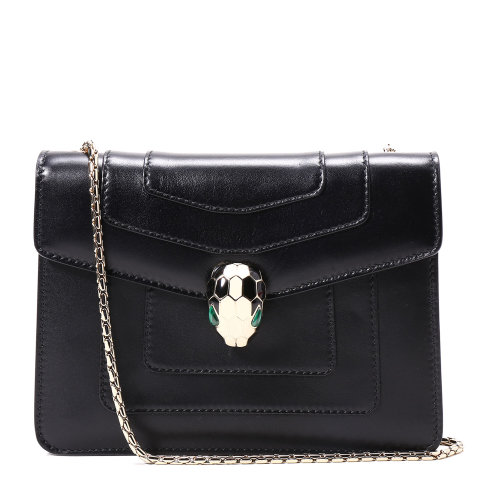 bvlgari(宝格丽) 黑色皮质蛇头斜挎包