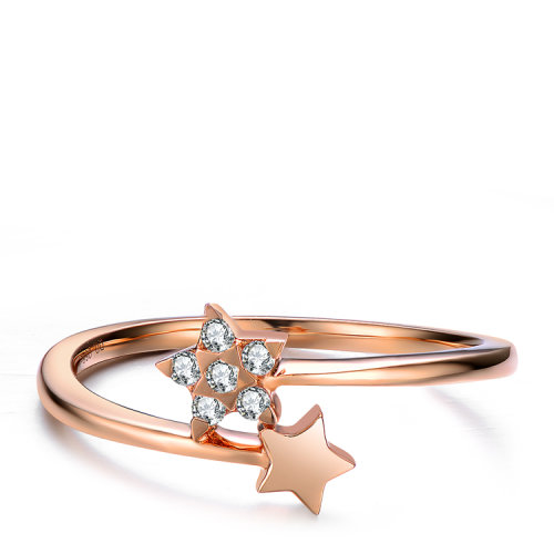 【alice爱丽丝 戒指/指环】alice/爱丽丝 18k金钻石女戒 星语 【正品