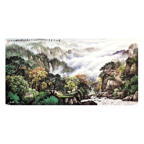 吴子明 《蜀山深处》 签名限量版画