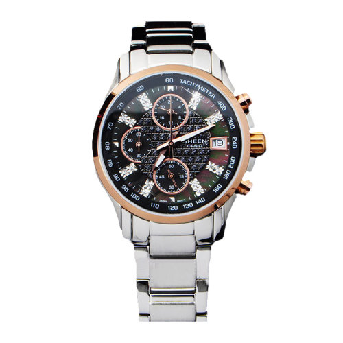 casio/卡西欧手表 sheen系列 三眼计时石英女士手表shn-5016d-1a
