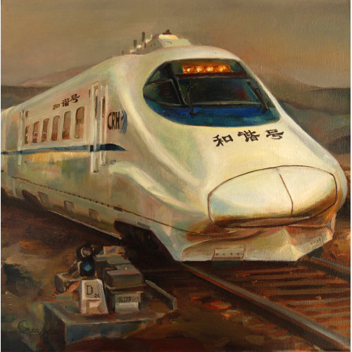 李深海 《机车系列9》 油画