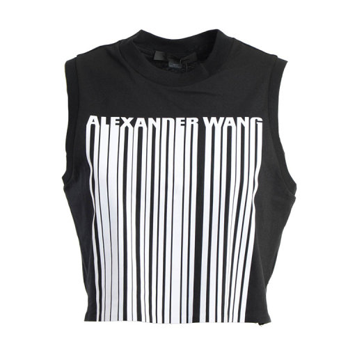 alexander wang/亚历山大.王 女士 纯棉 经典logo印花 短袖t恤 zi