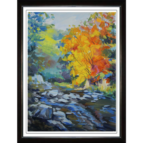 【mingjiahuayuan名家画院 油画】李月亮 《洋湖秋色》 未裱 水粉纸