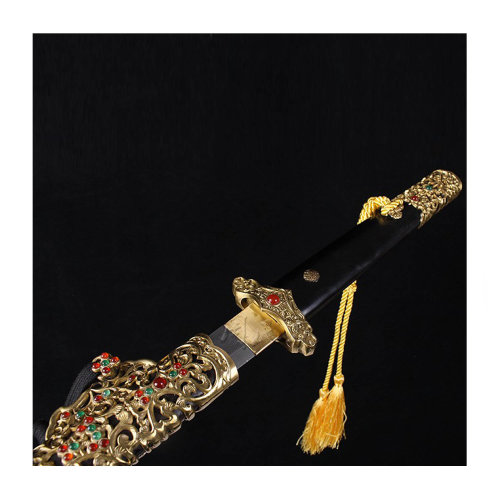 zhou shi/周氏 龙泉剑 非物质文化遗产 铜钱八面越王剑 剑身双开槽