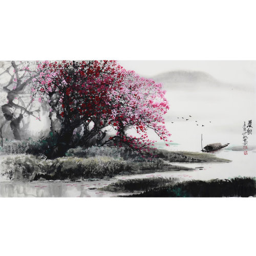 李有训《晨韵》 传统水墨 写意山水