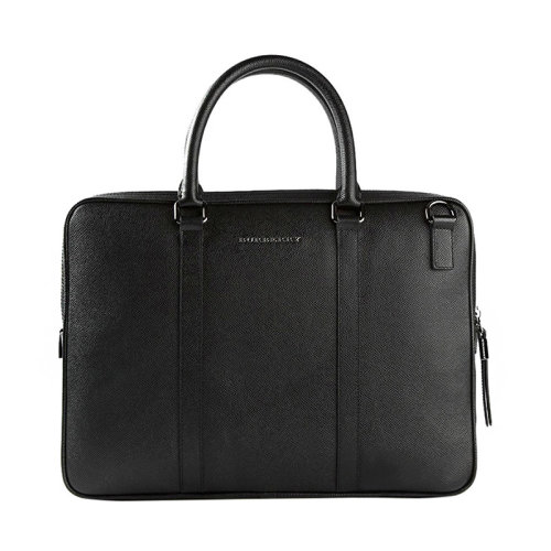 burberry/博柏利 男士黑色牛皮拉链手提/单肩公文包