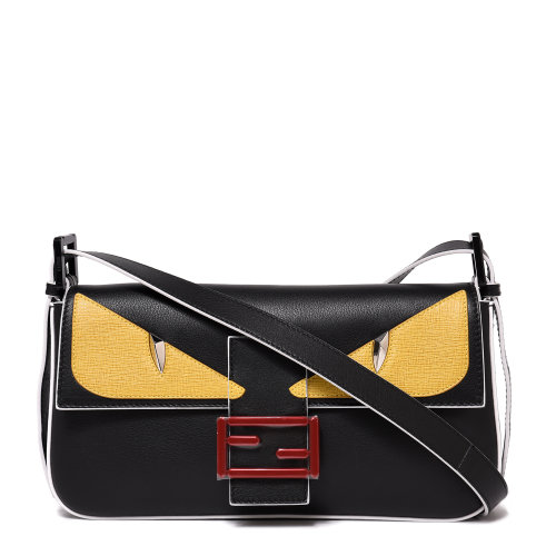 fendi(芬迪) 黑色皮质怪兽两用包