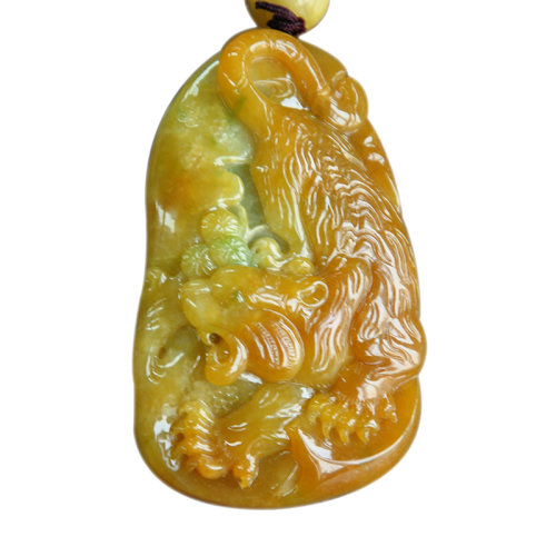 cuilongding/翠珑鼎 天然老坑a货翡翠 翡翠下山虎手把件 120.31克