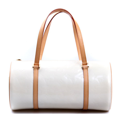 louis vuitton(路易威登)珍珠白漆皮圆桶包
