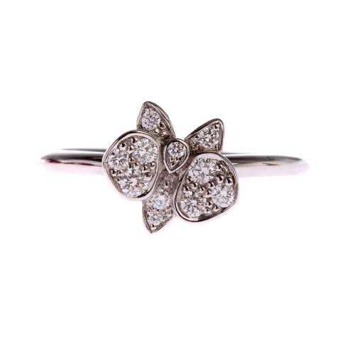 cartier(卡地亚)女士蝴蝶款白金钻戒 50