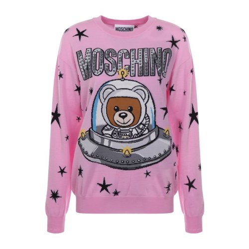 moschino/莫斯奇诺 太空熊针织上衣女士针织衫/毛衣 dv0905 5401 1221