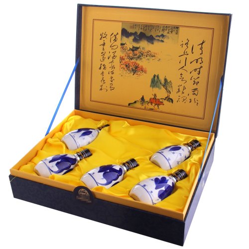 汾酒53度汾酒青花(30)清香型白酒礼盒100ml*5(赠汾酒酒具)【北京同城