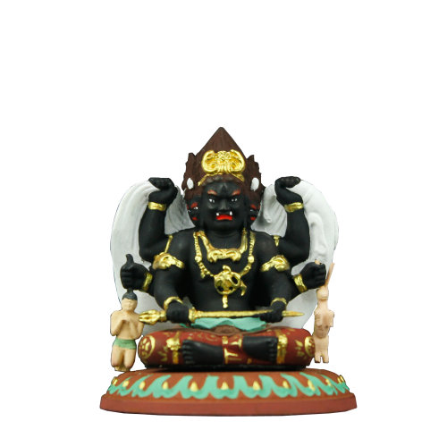 ouyue/瓯越 忿怒三面大黑天 唐密佛像真言宗东密如法法相手工木雕