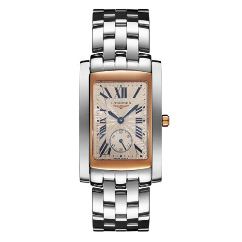 longines/浪琴手表黛绰维纳系列复古波纹方形表盘男士石英腕表l5.655.