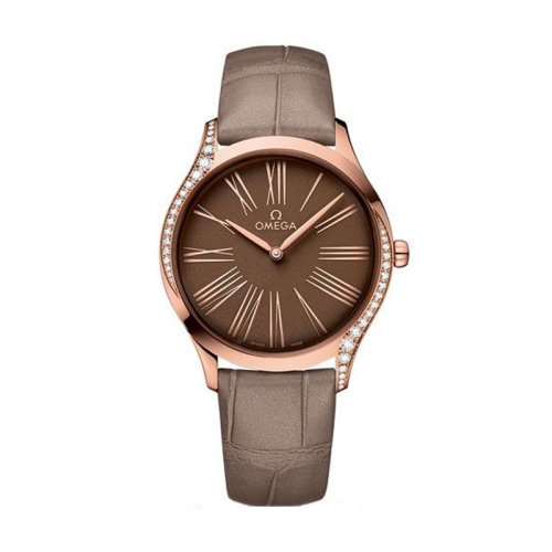 omega/欧米茄碟飞玫瑰金石英女表428.58.36.60.13.001