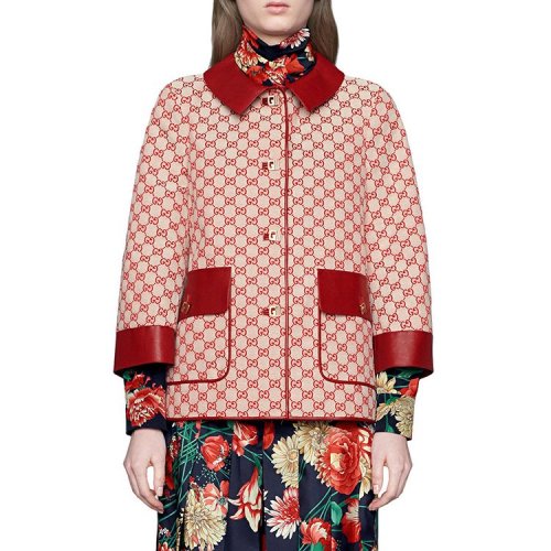 古驰/gucci 18年秋冬 女性 格子 英伦 粉色 女士大衣 523407 zlz67