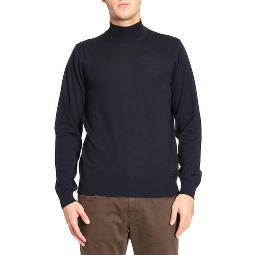 【17秋冬】 armani/阿玛尼 男士针织衫/毛衣 100%初剪羊毛 高领 宽松