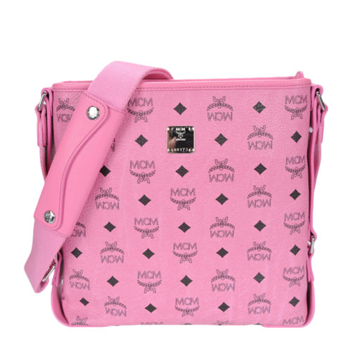 mcm/mcm 女士牛皮粉色斜挎包 mmm4sve05-pk001-012w 20170317