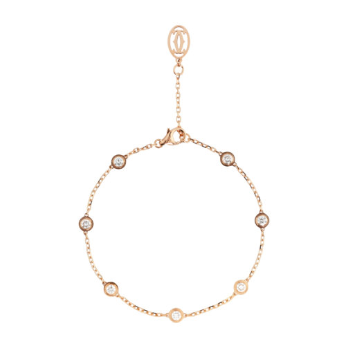 cartier/卡地亚 diamants lgers 玫瑰金色 钻石手链 b6032900