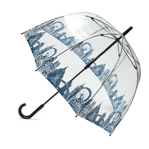 fulton/富尔顿英国女王御用透明鸟笼伞 视野开阔雨伞晴雨伞