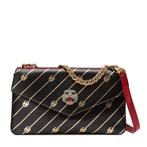 gucci/古驰 20年春夏 双g logo 信封包 链条 女包 女性 gucci 红色 单